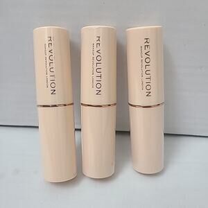 Pack of 3 Makeup Revolution Beauty Fast Base Stick Foundation F11 Sealed